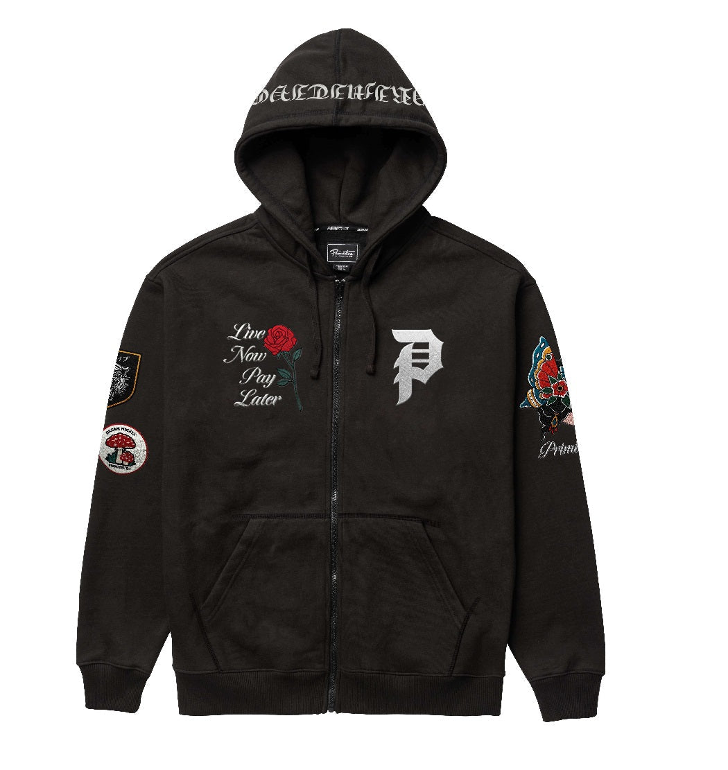 Primitive 'Temptations' Zip-Up Hoodie - Black