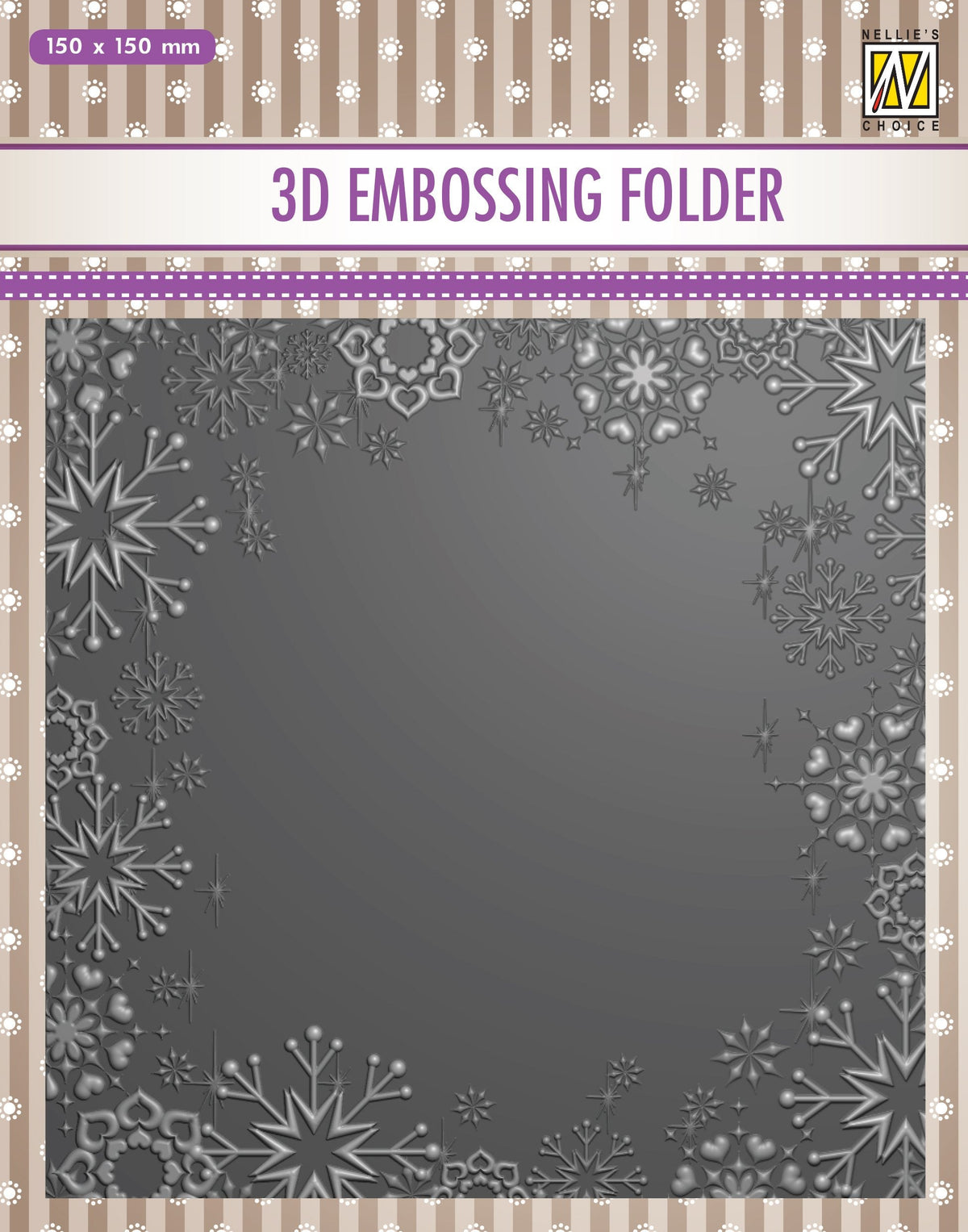 3D Embossing Folder -  Snowflake Frame-1