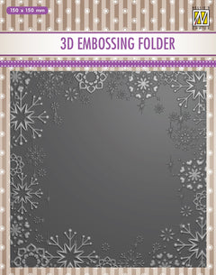 3D Embossing Folder -  Snowflake Frame-1