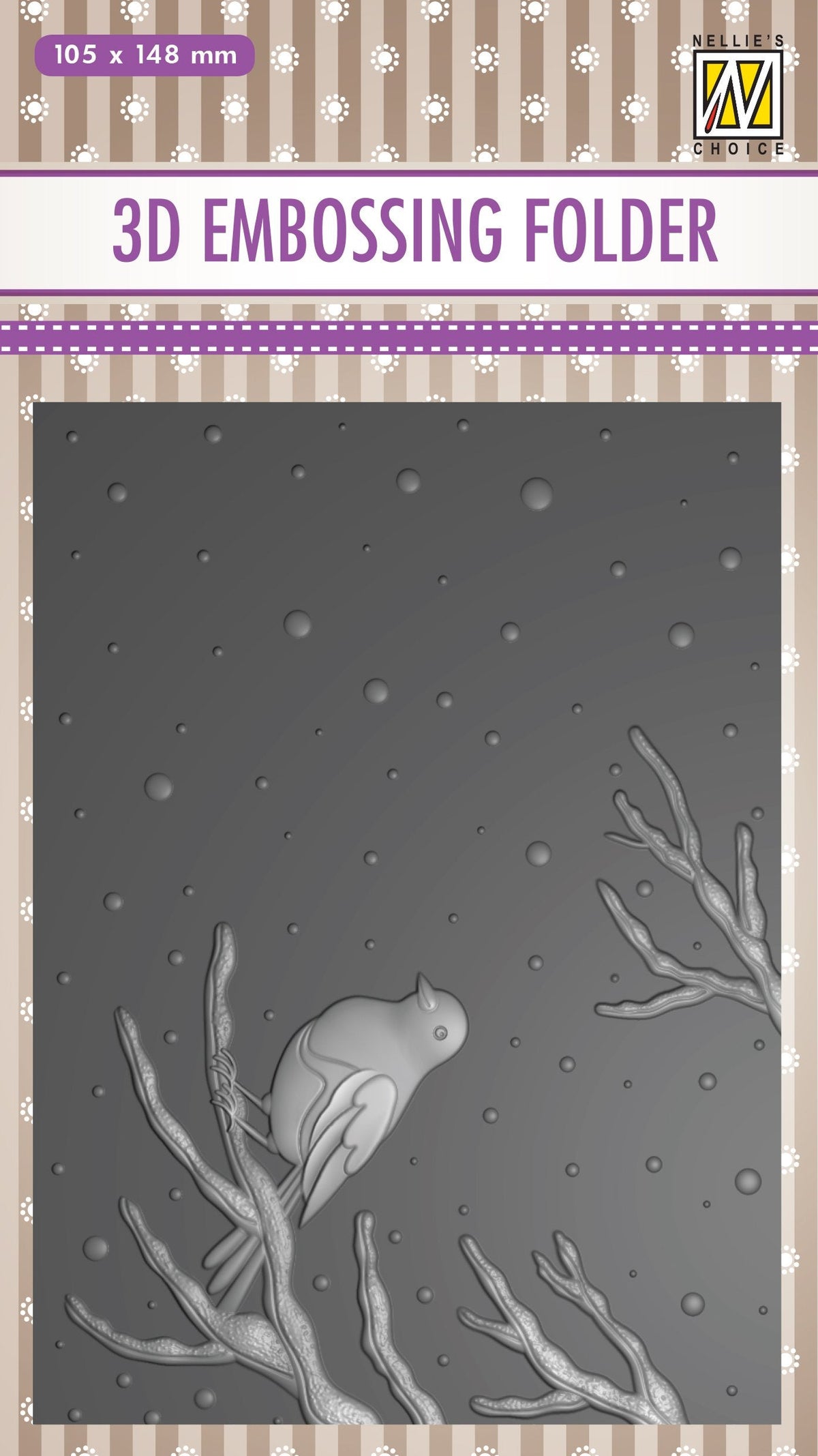 3D Embossing Folder - Bird on Branch-1