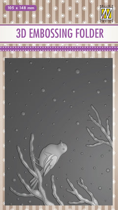 3D Embossing Folder - Bird on Branch-1