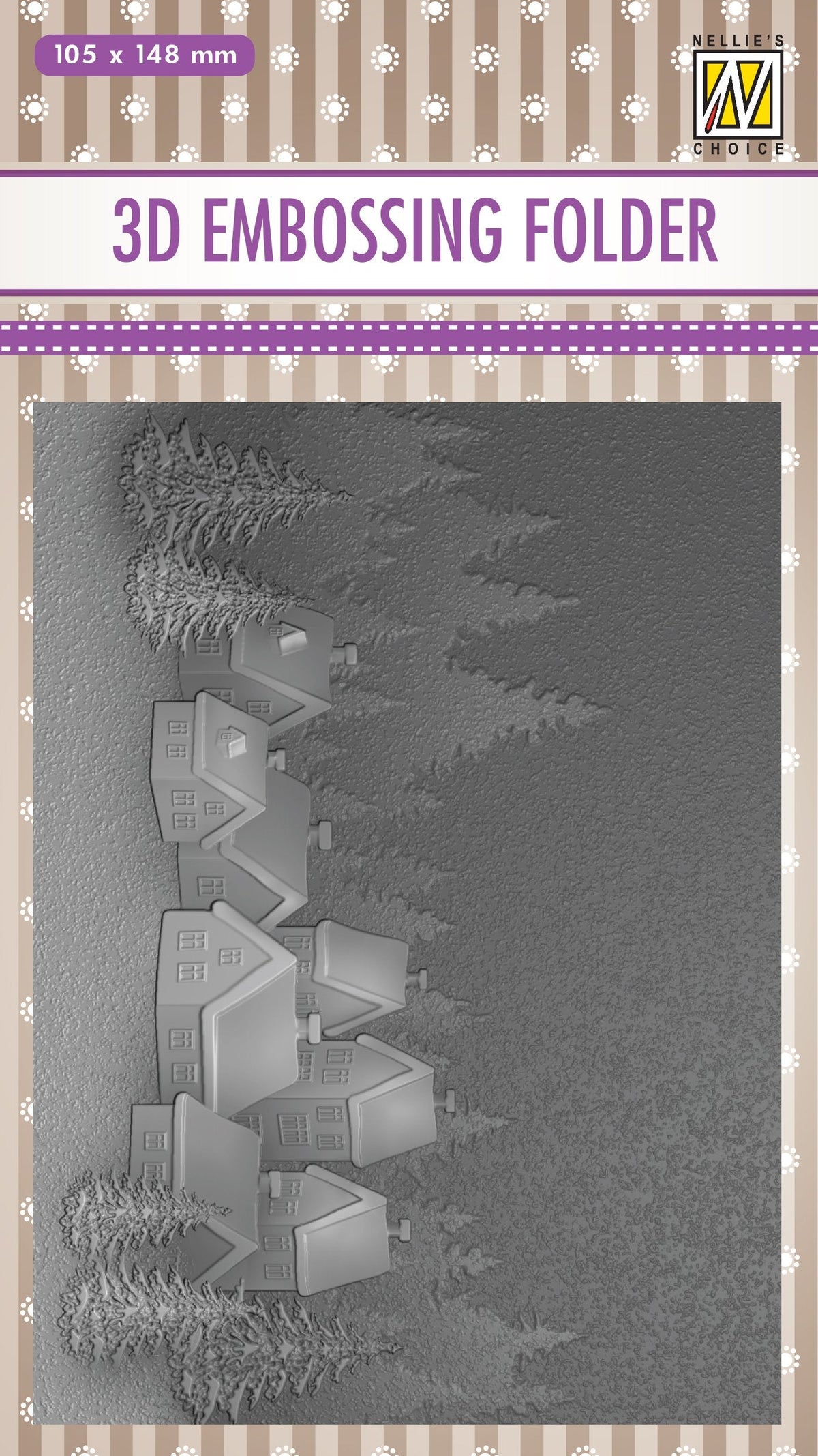 3D Embossing Folder -  Snowy Village-1