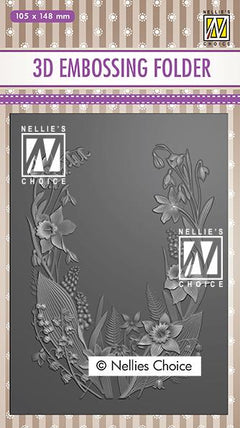 3D Embossing Folders Flower Frame-1