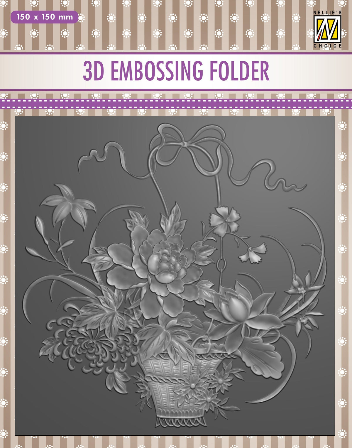 Nellie's Choice 3D Embossing Folder - Flower Bouquet-1