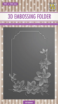 Nellie's Choice 3D Embossing Folder - Daffodil-1
