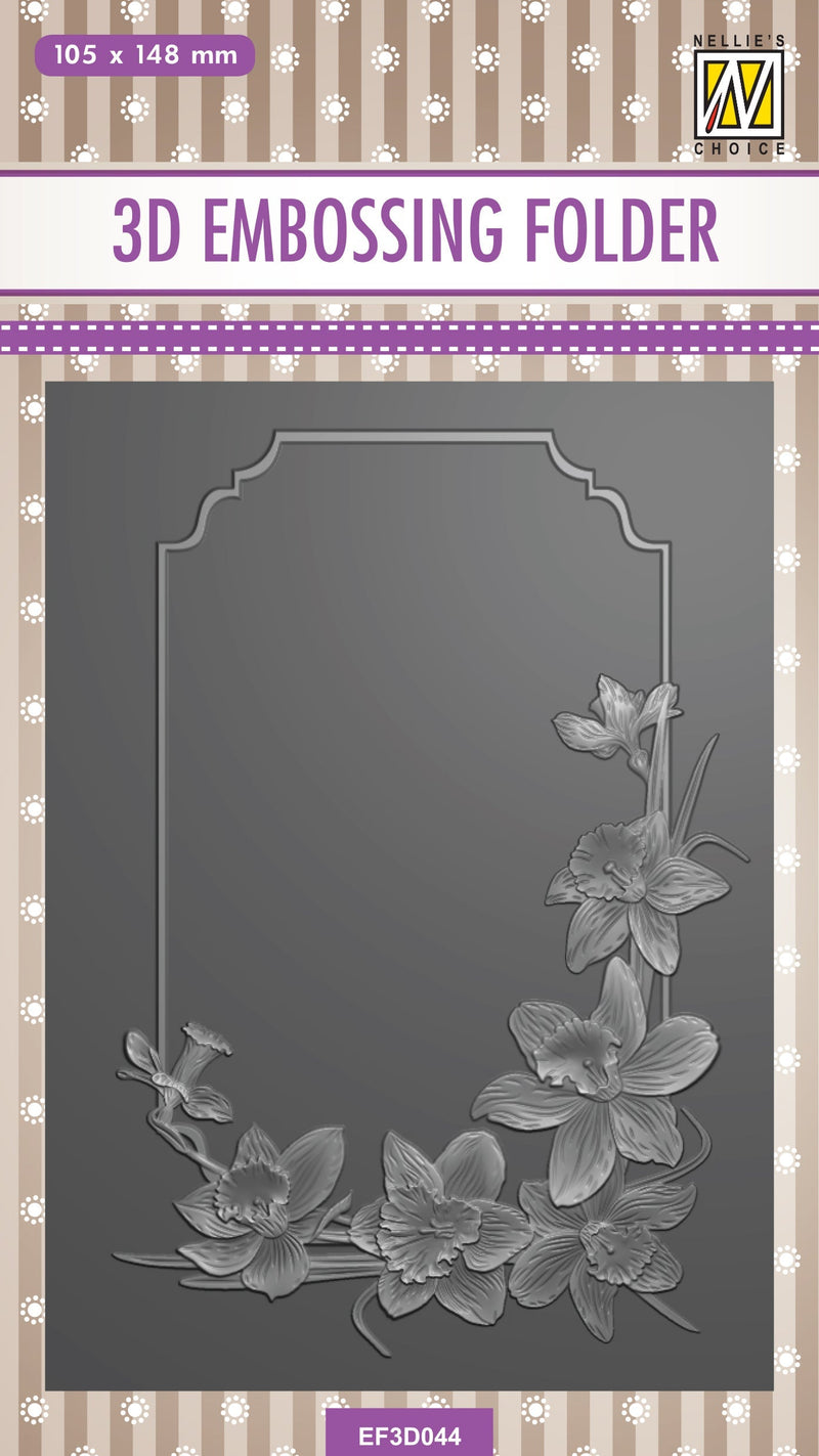Nellie's Choice 3D Embossing Folder - Daffodil-1