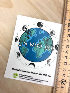 I'M WITH HER Eco Vinyl Stickers-3