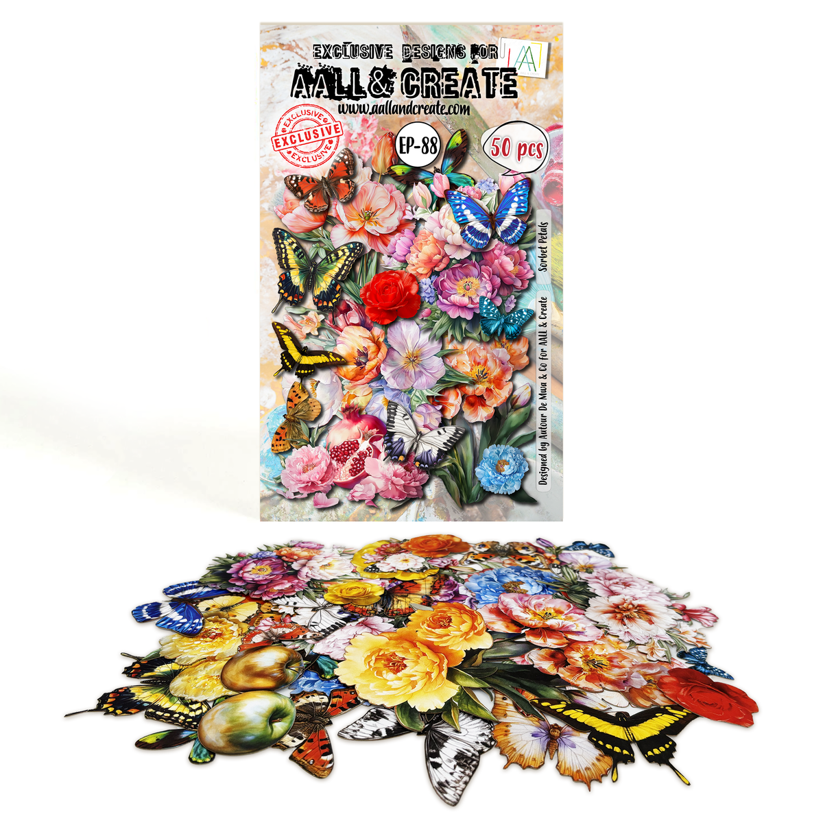 AALL and Create - A6 Ephemera Die-Cuts - Sorbet Petals-1