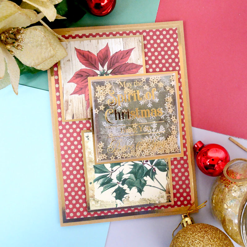 Bloc de papier Hunkydory Essential Selection - Kraft de Noël-6