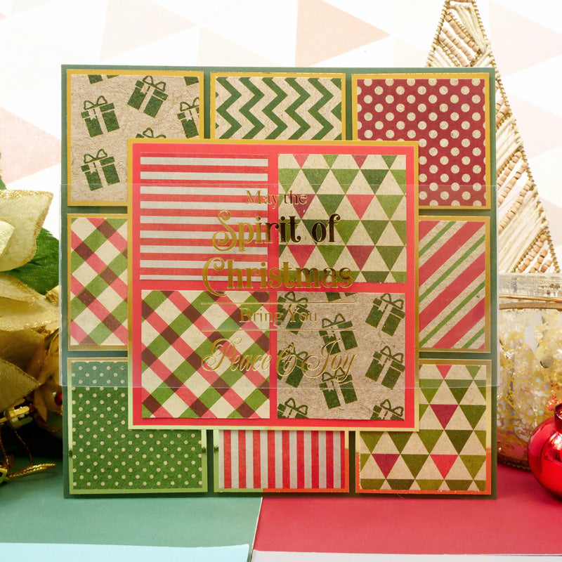Bloc de papier Hunkydory Essential Selection - Kraft de Noël-7