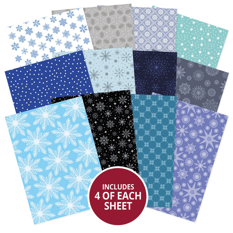 Hunkydory Bloc de papier sélection essentielle – Flocons givrés-2