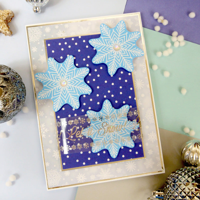Hunkydory Bloc de papier sélection essentielle – Flocons givrés-7