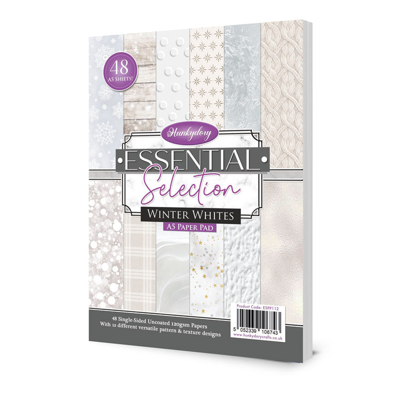 Bloc de papier Hunkydory Essential Selection - Blancs d'hiver-1