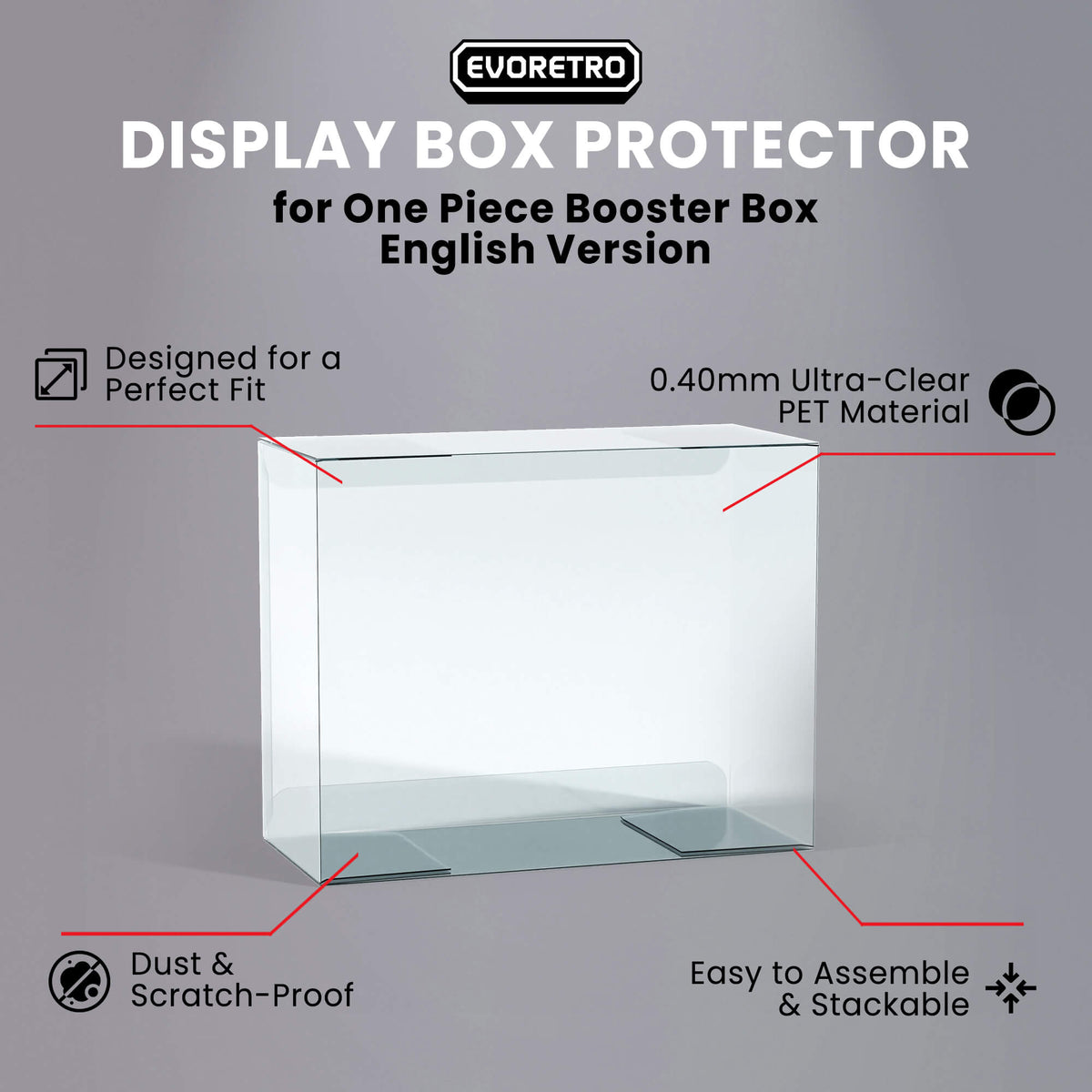 One Piece Booster Box EVORETRO PET Protectors (English, OPP 4-6, 0.40mm)-9
