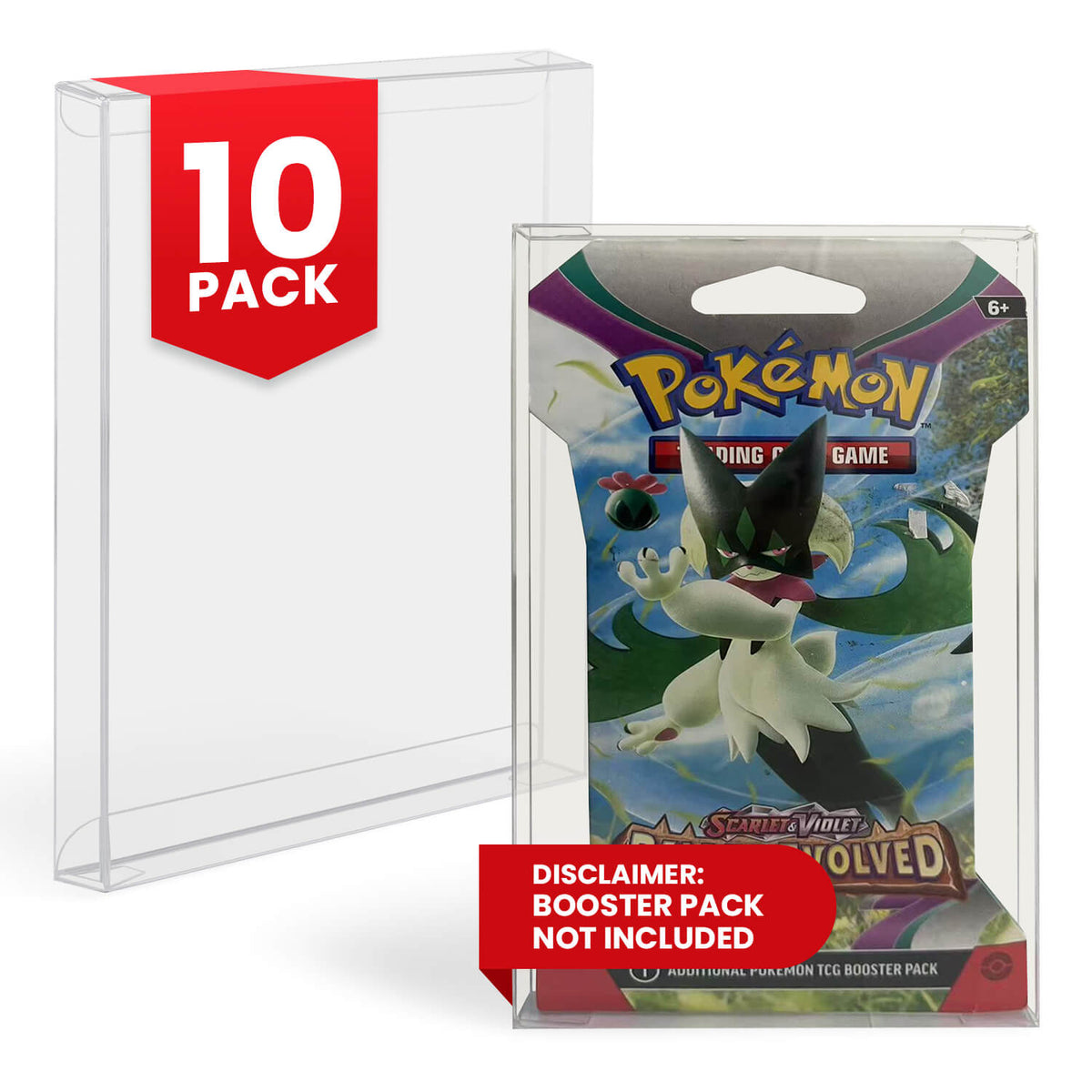 Pokémon Retail Booster Pack EVORETRO PET Protectors (Cardboard Packaging, 0.40 mm, 10-Pack)