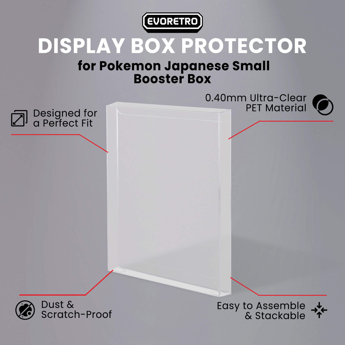 Pokémon Retail Booster Pack EVORETRO PET Protectors (Cardboard Packaging, 0.40 mm, 10-Pack)-9