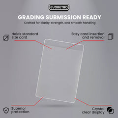 EVORETRO Semi-Rigid Card Holders - Grading 3 5/16” × 4 7/8”-5
