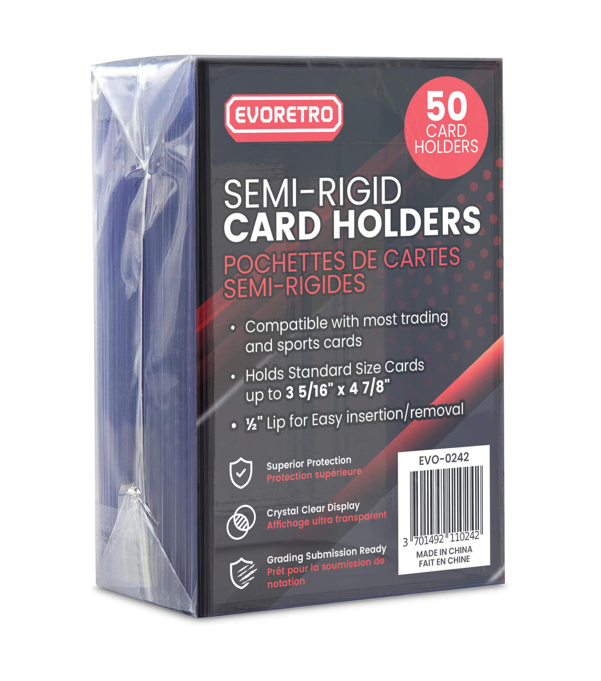 EVORETRO Semi-Rigid Card Holders - Grading 3 5/16” × 4 7/8”-1