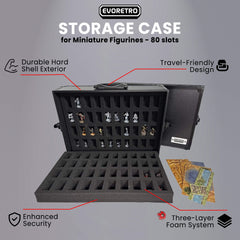 80-Slot EVORETRO Miniature Storage Case with Customizable Foam-21