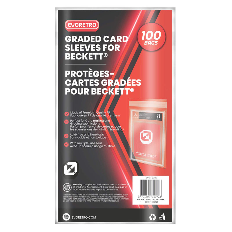 EVORETRO Graded Card Sleeves for Beckett and bumper  – Pack of 100-1