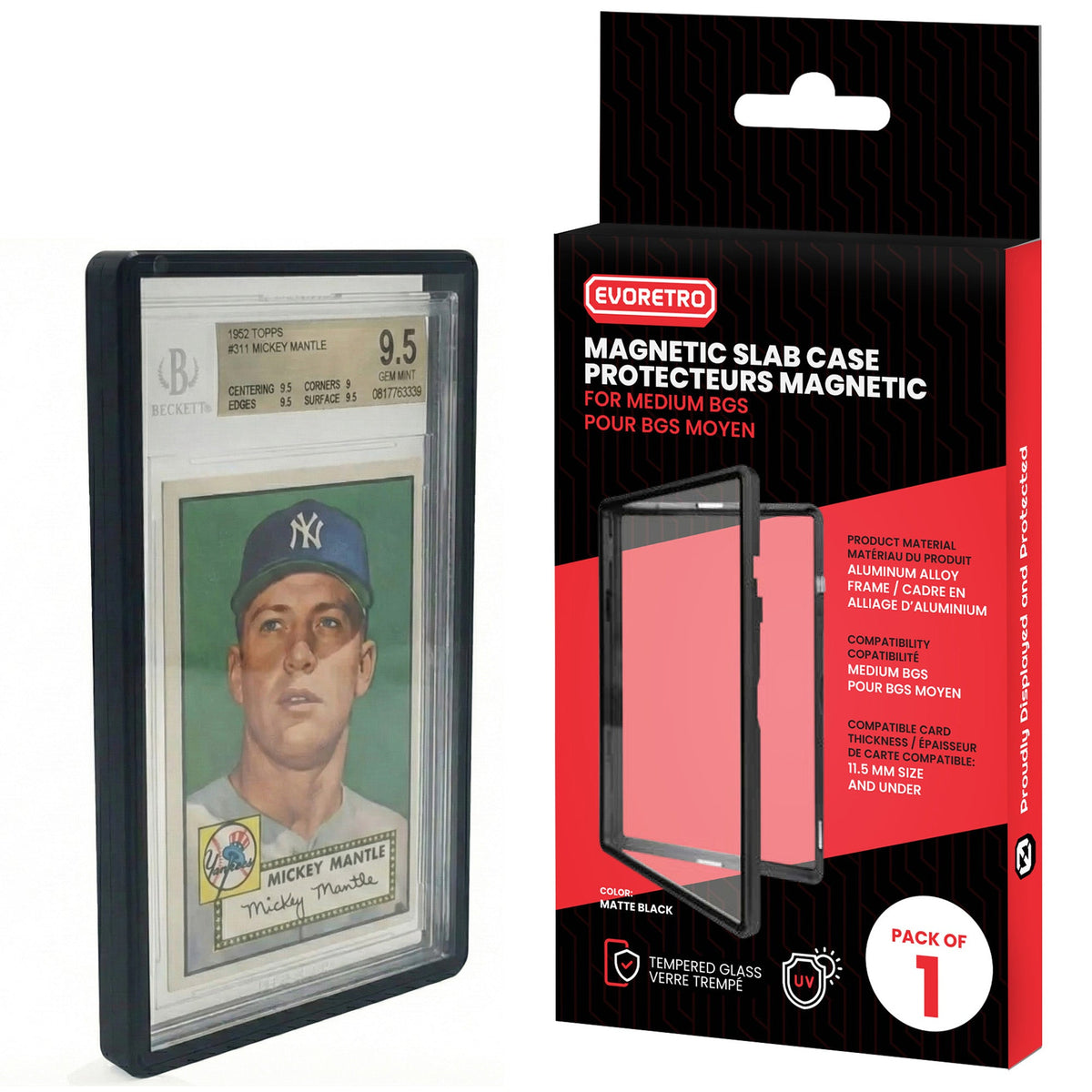 BGS Beckett EVORETRO Magnetic Slab Case – Matte Black-7