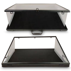 EVORETRO Lockable Showcase Display Case 36x24x1.65" Black – Secure & Stylish Storage for Collectibles-1