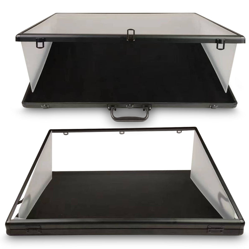 EVORETRO Lockable Showcase Display Case 36x24x1.65" Black – Secure & Stylish Storage for Collectibles-1