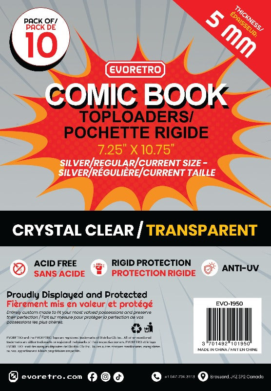 Silver Age Comic Book Top Loader Toploader 5MM-10