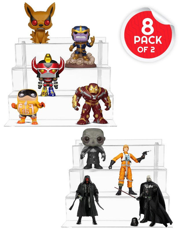 EVORETRO Acrylic Display Risers for Funko Pops and Action Figures 6 Inch - RS9  Shelve Inch-9