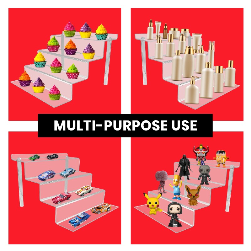 EVORETRO Acrylic Display Risers for Funko Pops and Action Figures 6 Inch - RS9  Shelve Inch-7