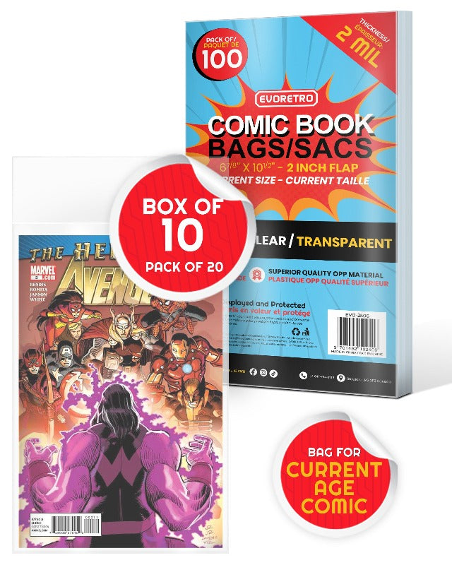 EVORETRO Comic Bags for Current Age Comic Bags Protector - 2MIL-6