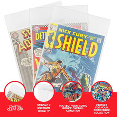 EVORETRO Comic Bags for Silver Age Comic Bags Protector - 2MIL-3