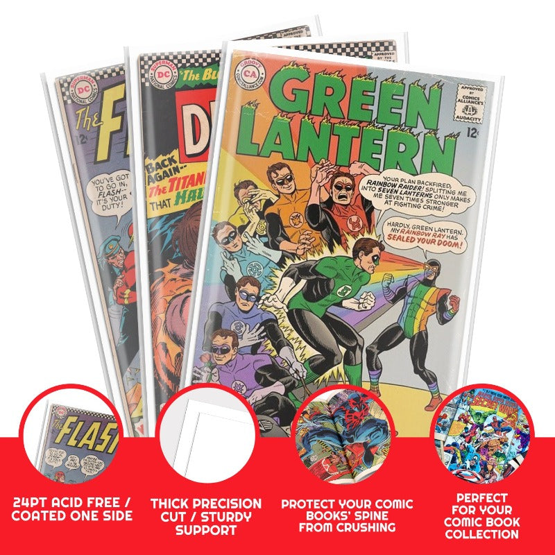 Regular-Silver Comic Backer Boards - Backboard 24PT-2