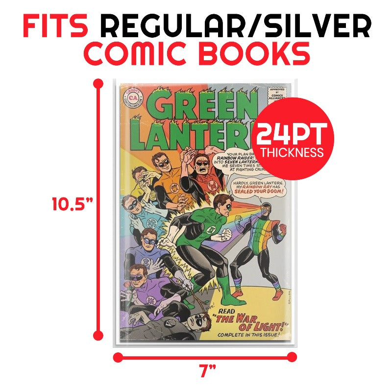 Regular-Silver Comic Backer Boards - Backboard 24PT-6