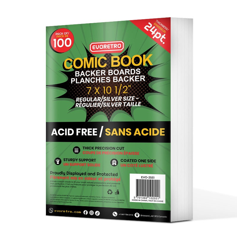 Regular-Silver Comic Backer Boards - Backboard 24PT-7