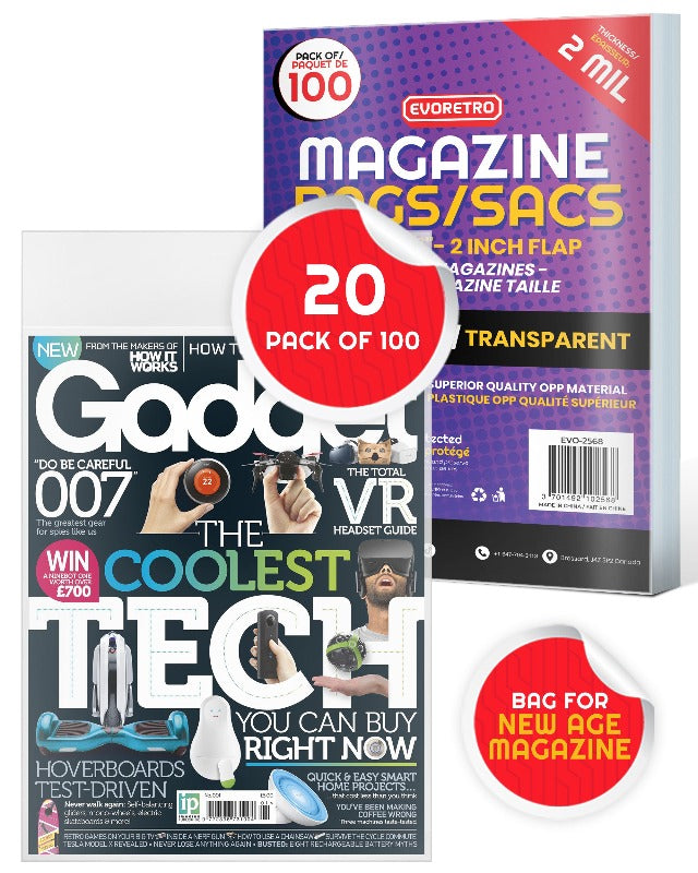 EVORETRO Comic Bags for New Magazine Size Magazine Comic Bags - 2MIL-6