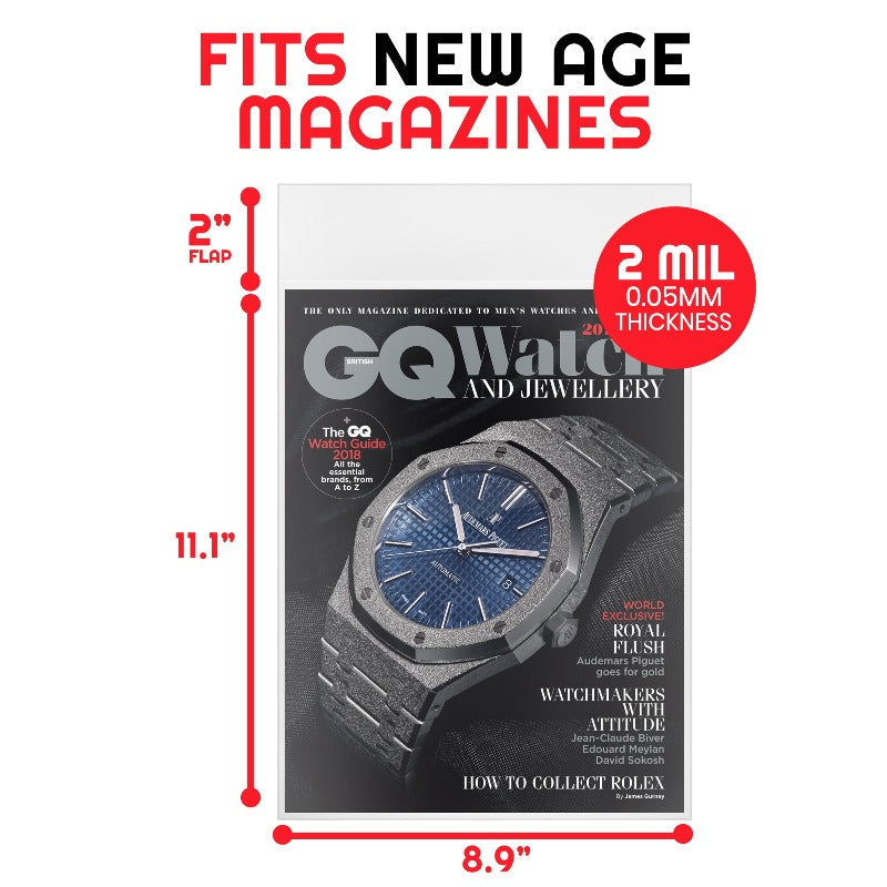 EVORETRO Comic Bags for New Magazine Size Magazine Comic Bags - 2MIL-5