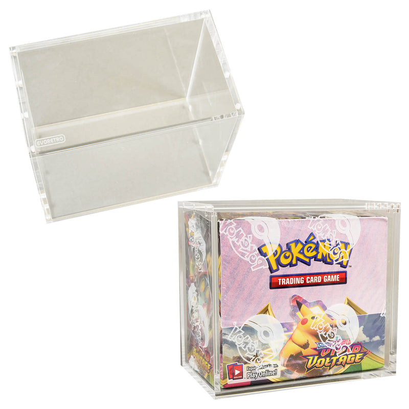 EVORETRO Acrylic Case for Pokemon Booster Box with Magnetic Lid Pack of 1-1