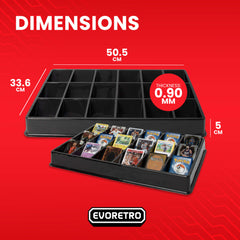 EVORETRO Card Sorting Tray – 18 Slots (Pack of 5)-2