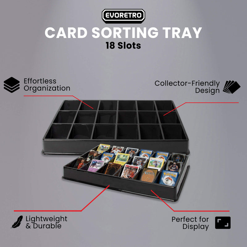 EVORETRO Card Sorting Tray – 18 Slots (Pack of 5)-3