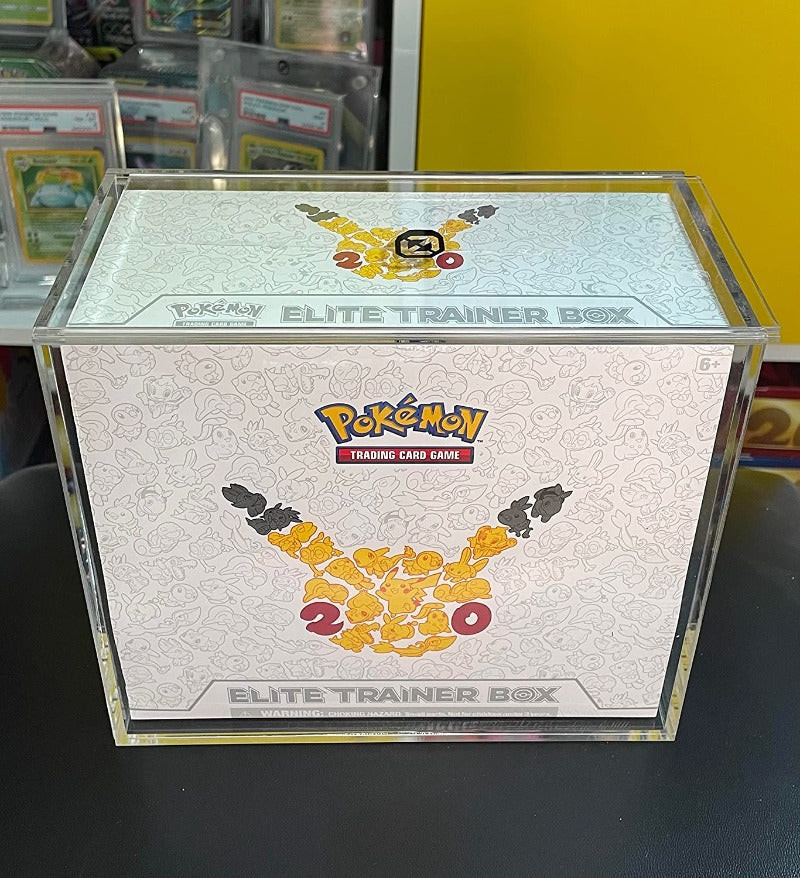 Pokemon ETB Elite Trainer Box w/ Sliding Lid Anti-UV - EVORETRO Acrylic Protector 4.0MM-4