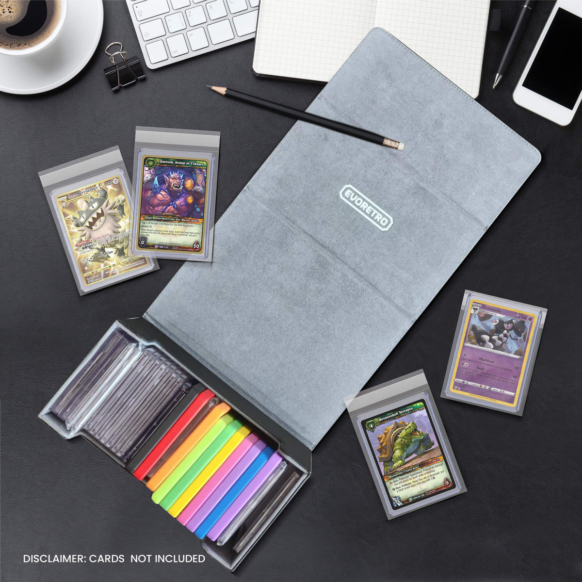 EVORETRO Magnetic Graded Card Deck Storage for 30 Graded Card-2