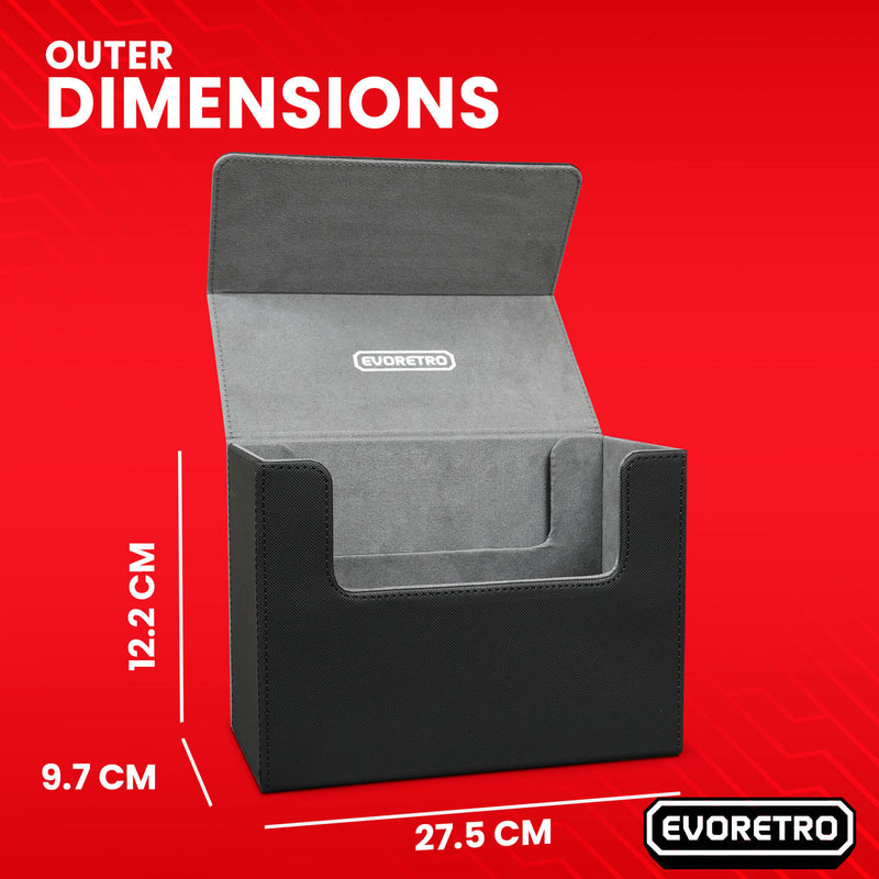 EVORETRO Magnetic Card Holder - 180+ Toploaders or 500+ Trading Cards | Black/Grey-5