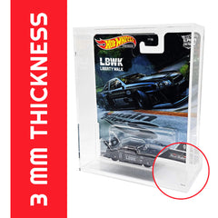EVORETRO Acrylic Protector Case for Hot Wheels Premium, Pack of 2-6