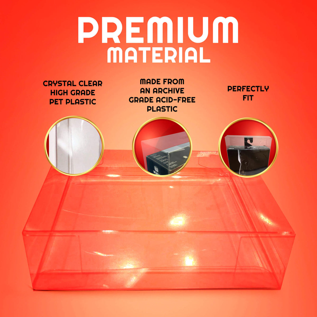 NECA Ultimate Action Figure Display Case Protector with Hanger Pack of 10-5
