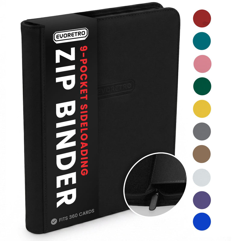 EVORETRO 9-Pocket Zip-Up Trading Card Zipper Binder for 360 cards-1