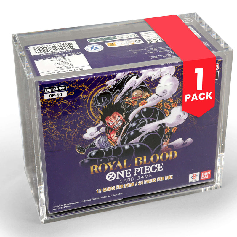 EVORETRO Acrylic Case Display for Bandai One Piece OPP 4-6 TCG Booster Box English Pack of 1-1