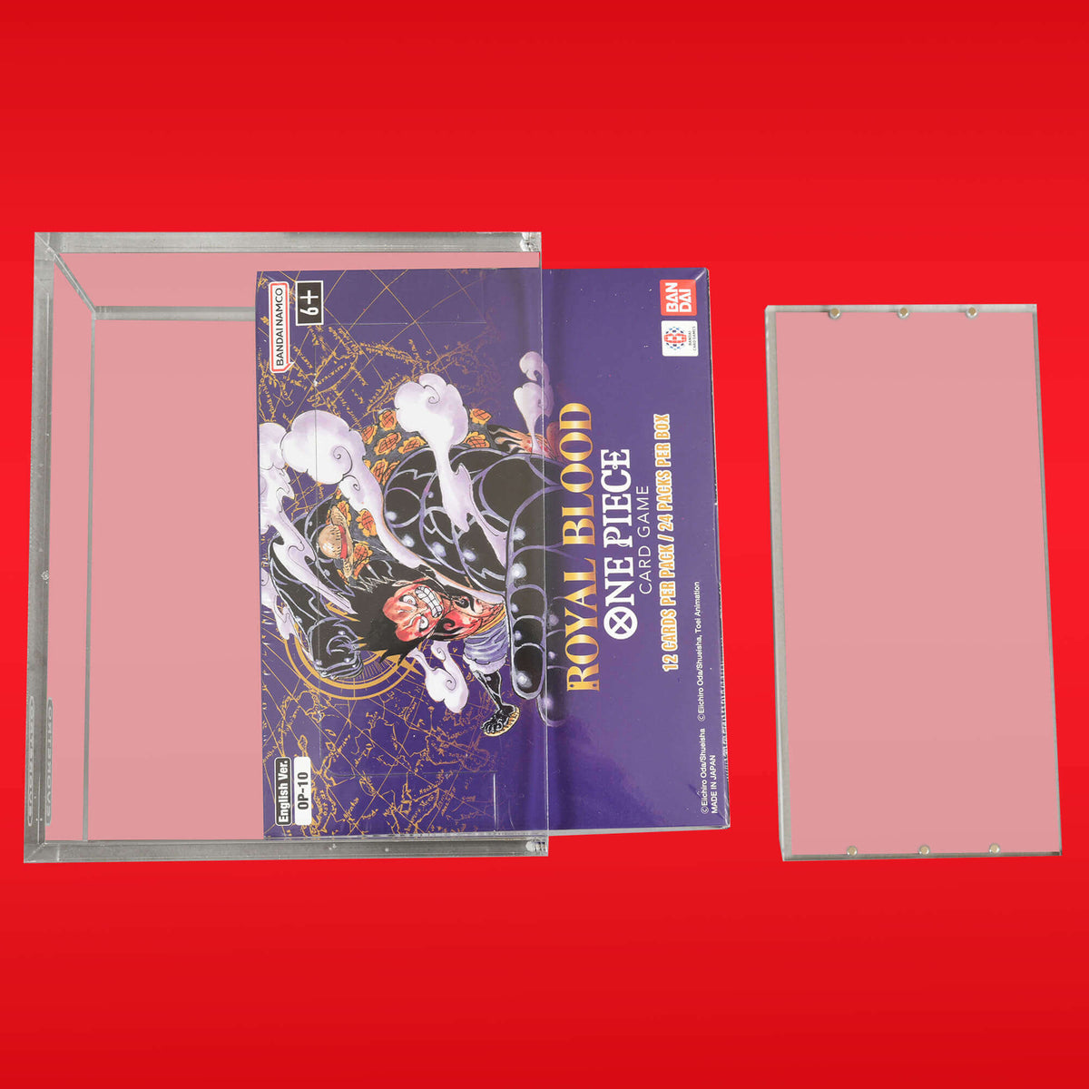 EVORETRO Acrylic Case Display for Bandai One Piece OPP 4-6 TCG Booster Box English Pack of 1-4