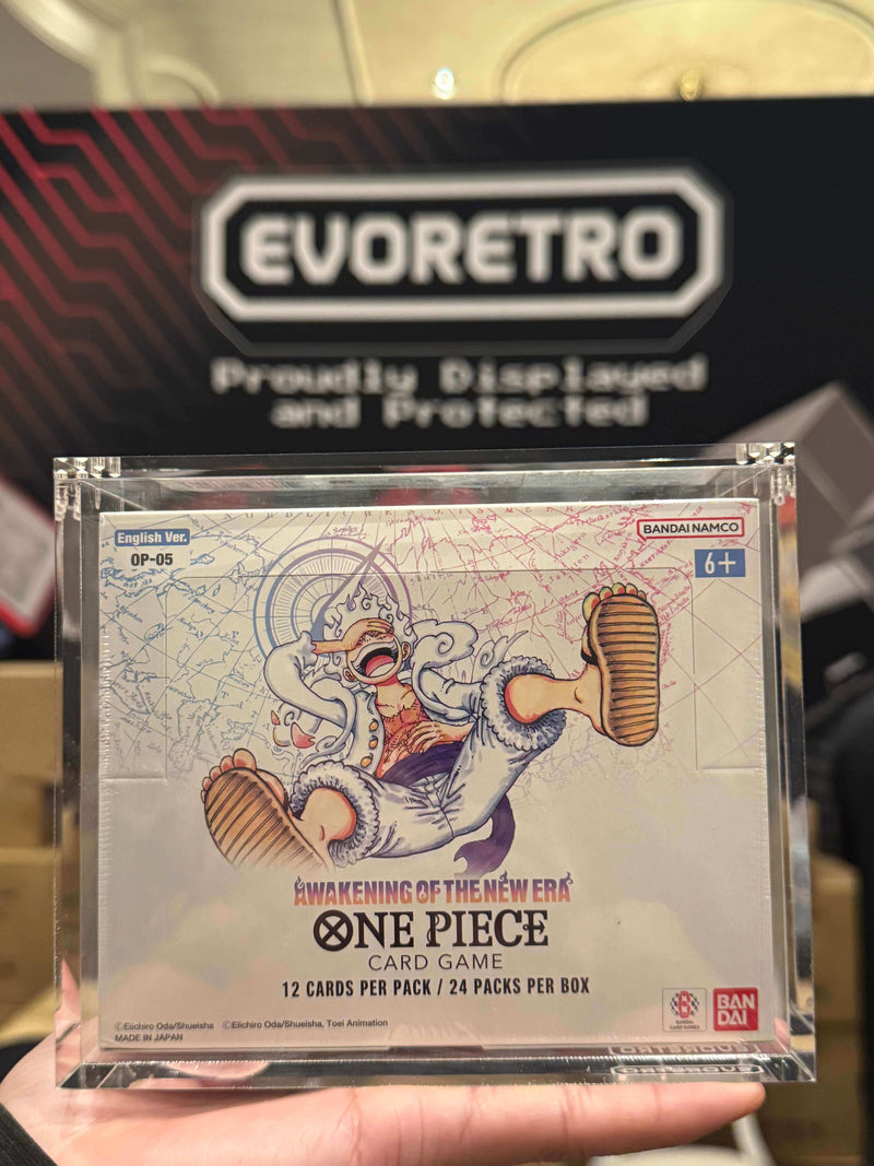 EVORETRO Acrylic Case Display for Bandai One Piece OPP 4-6 TCG Booster Box English Pack of 1-9