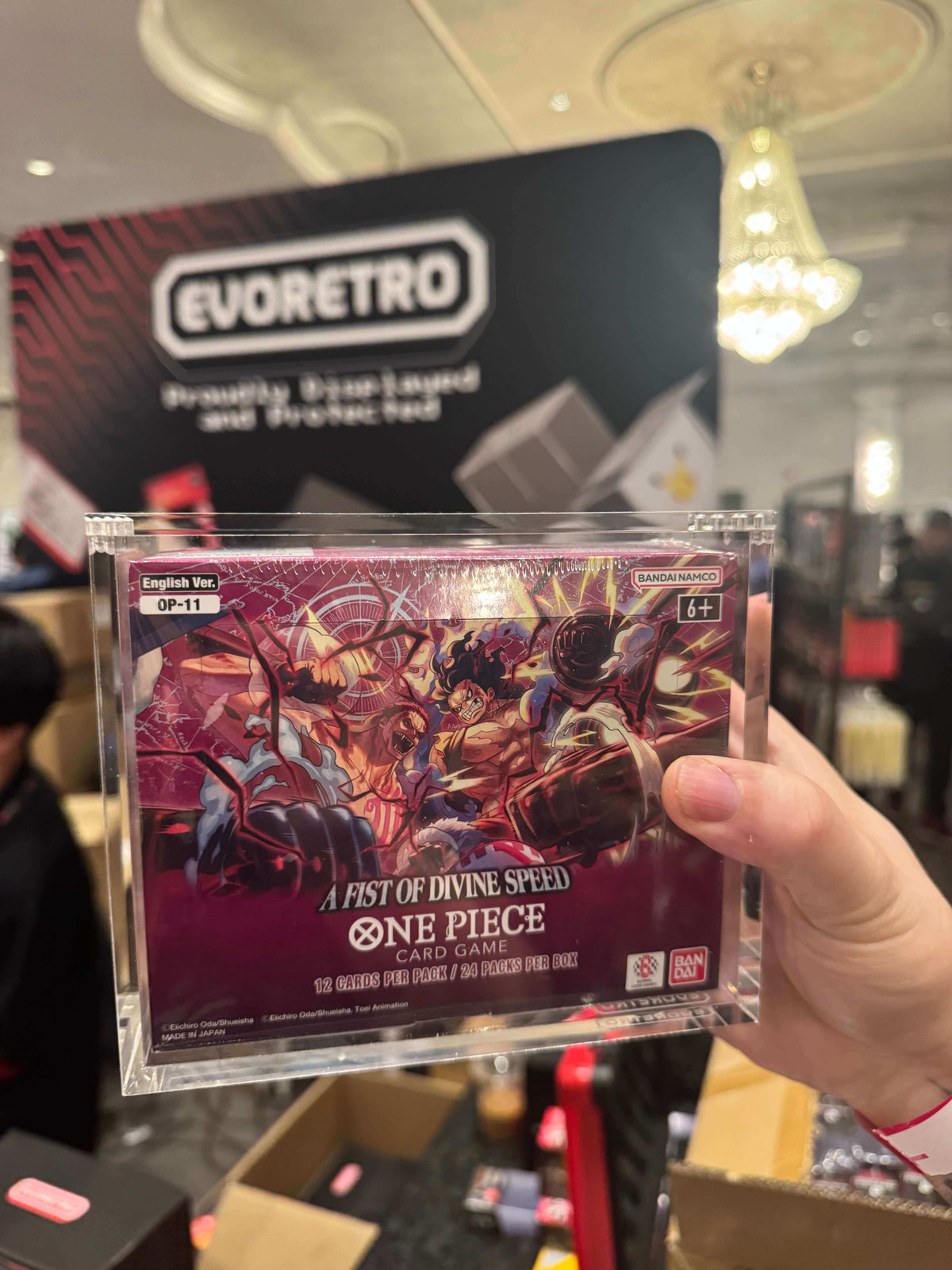 EVORETRO Acrylic Case Display for Bandai One Piece OPP 4-6 TCG Booster Box English Pack of 1-15